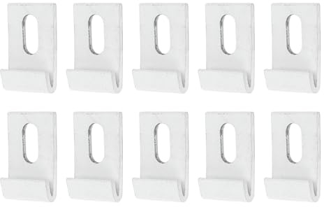 10Pcs Greenhouse Base Hook Set Aluminum Clips for Garden Buildings Film Sunshade Net Fixings Attachment Snap On Connectors for Greenhouse Glass Panes Brackets and Glazing Clips