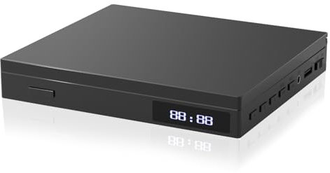 Mini Reproductor de DVD HDMI con Todas Las Regiones, 1080P DVD Reproductor para TV, Soporta AV/HDMI/USB/AUX/PAL/NTSC