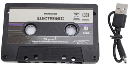 WOHPNLE Adaptador de Cassette Bluetooth, Adaptador de Reproductor de Cinta de automóvil inalámbrico, Soporte SD de 32 GB de 32 GB para música y grabación de teléfonos Inteligentes