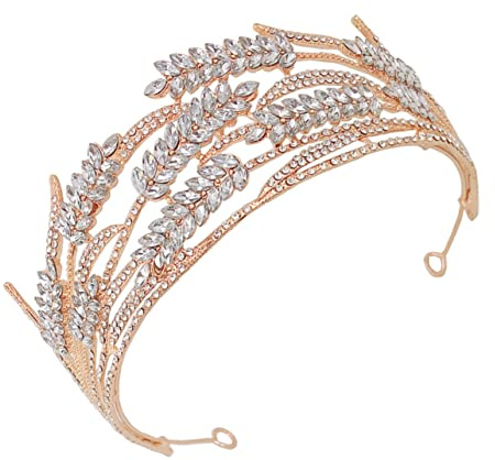 Healeved Couronne de Reine Baroque pour Robe de Mariée Brillante Décoration de Mariage