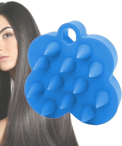 Doiyislem Spazzola per shampoo, massaggiatore in silicone morbido, spazzola per capelli, per la cura dei capelli delle donne sotto la doccia, con shampoo per il relax e la cura della salute per il