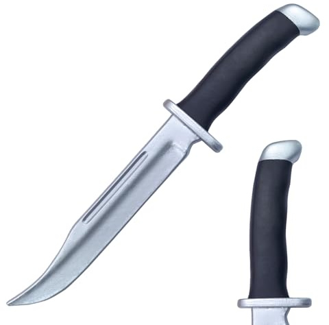 Partygears 13 tum realistisk rekvisita kniv – säker plastfalsk kniv för halloween fin klänning, cosplay tillbehör och teatrisk prestanda – lätt mock vapen för samlare och vuxna (1)