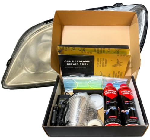 Ctopkatuo Kit de Restauración de Faros con Líquido de Mantenimiento 2x800g