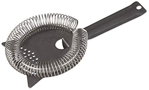 Buddy´s Bar - Colador de bar Hawthorne Strainer, todos los vasos y cocteleras, apto para alimentos y pulido brillante, apto para lavavajillas, muelle en espiral extraíble, acero inoxidable antiguo