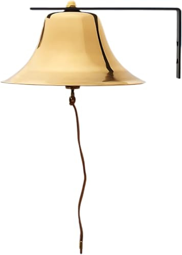 Bevin Bells Yacht Bell Solid Brass 8' Fog Bell with Loud and Long Ring | Highly Polished and Lacquered | Made in USA