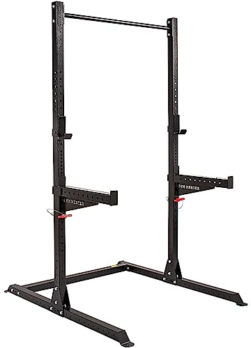 GYM MASTER GM2 Half Power Rack Squat Cage with Optional Cable Pulley System, Weight Storage and Spotters