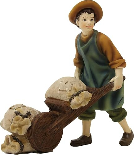 FADEDA Knoff med skottkärnor/höjd: 8 cm/handmålad/detaljerade krubbfigurer – julbord, dekoration, krubbtillbehör