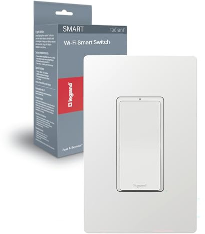 Legrand Wi-Fi Matter Smart Switch, Effortless Setup, Enhanced Compatibility with Apple HomeKit, Google Home, Alexa & SmartThings, Easy Wi-Fi Connectivity with Matter, Pack of 1