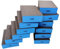 Kirgizta 12pcs Cale a Poncer Papier Eponge de Ponçage 70x100mm Eponge Abrasive de Polissage Grain 60/100/120/180/220/280 Patins de Ponçage pour Surfaces Humides et Sèches pour Bois Métal Peinture