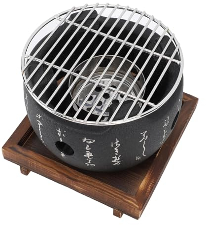 Grill de Style Japonais avec Design Rond Portable, Poêle à Charbon de Bois pour Barbecue Domestique – 2 Tailles Disponibles (S)