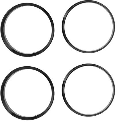 INFINAUTO Bagues De Centrage De Moyeu, 65,1 Mm Id 72,6 Mm Od Anneaux De Moyeu De Roue De Voiture En Plastique Abs Noir, 4 Pièces