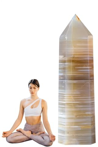 de , decoración de piedra de para el hogar, piedra de bolsillo hexagonal de ágata pulida natural de un punto