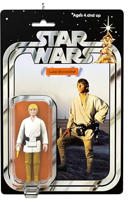 Hallmark Keepsake Star Wars Christmas Ornament, Luke Skywalker Vintage Figure, Gifts for Star Wars Fans