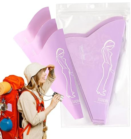 Urinatoio femminile da viaggio, imbuto orinatoio per le donne,Girl Pee Cup portatile Set di 10 | Dispositivo femminile Carta imbuto urinario donna leggera Carta impermeabile per incinta