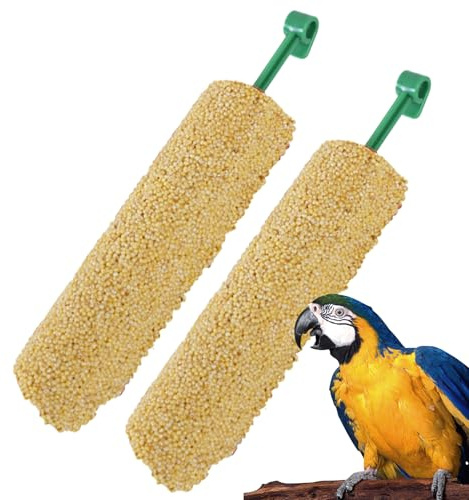 Gcerfby Sittich Leckerlis | 2 Stück Vogelsnacks | Kausnack Trainingsbelohnung Für Sittiche Nymphensittiche Kanarienvögel