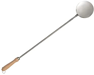 La Ideal Valencienne Écumoire en Acier Inoxydable avec poignée en Bois, Argent, 12 x 80 cm, Lot de 6