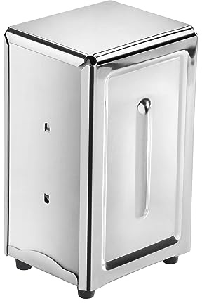 New Star Foodservice 24074 Stainless Steel Tall Napkin Dispenser, 3.875 by 4.75 by 7.5-Inch