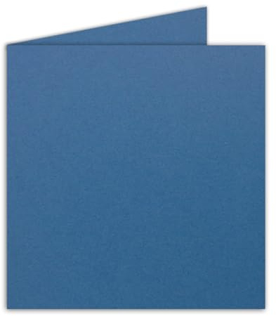 Plegable Tarjetas cuadrado – Royal de color azul – PREMIUM CALIDAD – 15 x 15 cm – Muy Estable – para Impresora Adecuado. Marca de calidad – : neuser Color froh, color azul marino 25 Doppelkarten