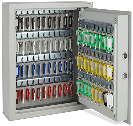 VonHaus Key Safe Wall Mounted - Digital Cabinet with Solenoid Lock and 71 Key Capacity - Home Office and Business Organiser with Secure Keypad Access and Safe Box Light Indicators