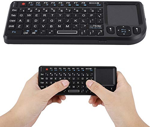 Serounder 2.4GHz Touchpad Keyboard,A8 Mini Rechargeable Ultra-Thin Mini USB Backlit Keyboard with IR Light for HTPC for /4 for 360 and ONE(QWERTY Keypad)