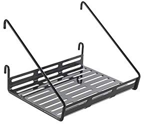 Metaltex Estante para Rejilla de Pared, Negro, 18x15x12 cm