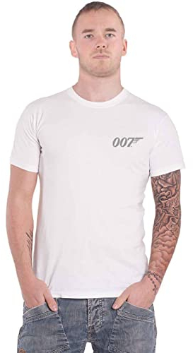 Rock Off James Bond 007 T Shirt Goldeneye Japanese Affiche Nouveau Officiel Homme Blanc Size XXL
