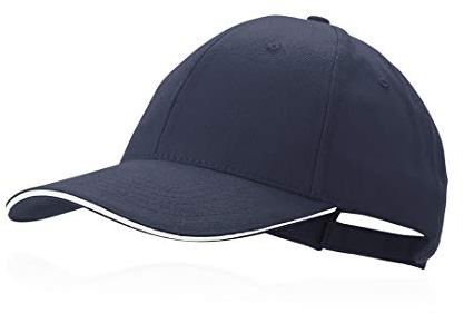 BLUECHOLON Cappellino Baseball Padel Golf. Cappellino 6 pannelli 100% cotone pettinato. Chiusura regolabile. Berretto da uomo. Cappellini da donna. Berretto Unisex, Blu navy, 58 cm