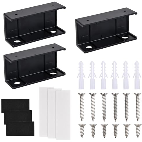 HoaaiGo Support pour ordinateur portable - Support sous table - Léger - Convient pour MacBook, ordinateurs portables, tablettes, claviers, etc. d'une épaisseur inférieure à 2,7 cm - Noir