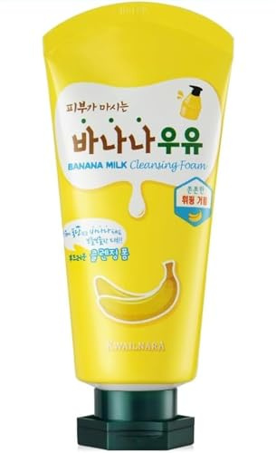 WELCOS KWAILNARA Milk Facial Cleansing Foam (120 ml / 4.06 Fl. oz) (Banana)