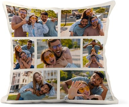 Personalised Cushions Gifts for Father, Personalised Pillowcase , Customised Cushion Adults, Custom Picture Pillow, Personalised Christmas Picture Gifts for Father from Daughter, Son, Wife