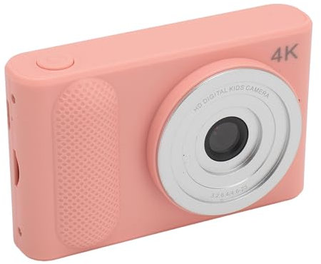 Fotocamera Digitale, Schermata TFT da 2,4 Pollici 4K Slim e Leggera Fotocamera Micro SLR da 48 MP per Viaggi (Roseo)