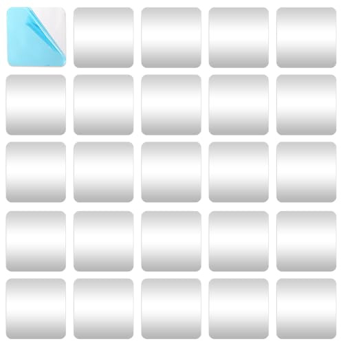 Metal Plates for Magnetic Mounts 50 Pcs 1.18 x 1.18 in Square Steel Strips with Adhesive Backing for Magnets on Non-Steel Vents