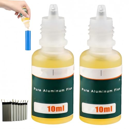 2PCS Soldering Flux Drops,Soldering Liquid Flux,Stainless Steel Soldering Flux,Flux Paste,Aluminum Welding Fluid,Solder Paste,Soldering Flux Liquid,Flux Soldering Paste Welding Tool,Welding Supplies