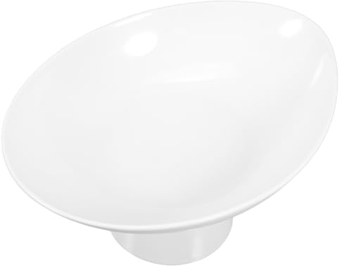 HIAKDOFT Frutero Cerámico Minimalista con Base Elevada para Mesa Cuenco Decorativo para Snacks y Postres Cocina Bandeja Versátil para Servir y Exhibir Frutas y Dulces