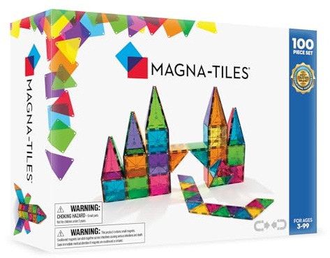 MAGNA-TILES Classic 100-Piece Magnetic Construction Set, The ORIGINAL Magnetic Building Brand