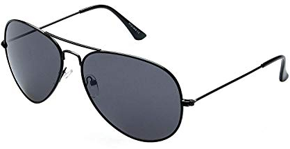 Alpland Pilotenbrille Cop - Modell - MAGNUM BLACK -XXL Gläser - inkl.Softbag!