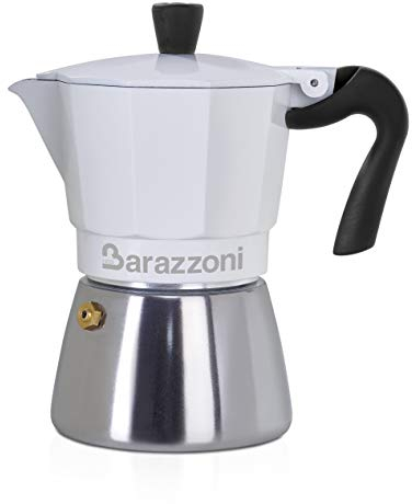 Barazzoni Moka - Cafetera híbrida de 6 tazas, apta para inducción, acero