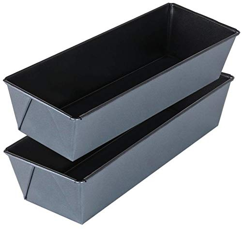 Space Home - Stampo per Pane in Acciaio Antiaderente - Teglia per Pane Rettangolari - Stampi per Pane - Cassetta per Pane - Stampo Dolci - Set di 2-30 Centimetri