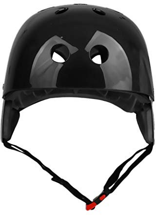 Inzopo 57-62cm Safety Vented Helmet with Comfort Liner for Water Ski Watersports Wakeboarding Kiteboarding Kayaking Boating Head Protection Equipment CE Approved Black
