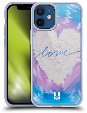Head Case Designs Violett Herz Colourful Love Gelhülle [Militärischer Schutzgrad] Kompatibel Mit Apple iPhone 12 Mini Und Kompatibel Mit MagSafe