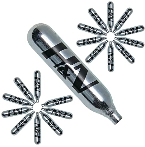H&N Sport CO2 Kapseln 12g - 20er Pack für Softair, Paintball, Luftpistole oder Luftgewehr Airsoft CO² Patronen Kartuschen für Pistole Softairwaffen