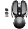 DANCESOUL Souris sans Fil au Look Unique avec récepteur USB＆Type C 2-en-1, Rechargeable, Confortable, Portable pour Ordinateur Portable et Tous Les appareils avec Port USB Type C-Gris métal.