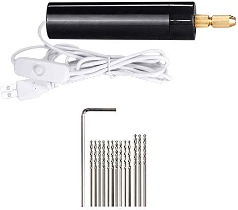 Wanjorlay Set di Trapano A Mano -Elettrico 0,7-1,2 Mm per Resina, Mini Trapano Elettrico per la Fabbricazione di Morsa A Mandrino Elettrico