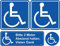 Daged 4x Rollstuhl Bitte 2 Meter Abstand Halten Aufkleber Vinyl Sicherheitsaufkleber Selbstklebende Karte Sticker TK- 048