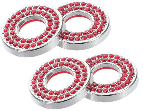 HOODANCOS 4 Pièces Couvre Serrure de Porte de Voiture Lot pour Protection du Verrouillage avec Rhinestones Accessoires Intérieurs Automobiles