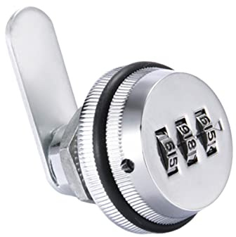 HOMSFOU Cilindro de seguridad blanco Camlock con combinación de esfera, cerradura de código sin llave para buzón, cajón y taquilla, posibles ajustes y seguro para uso doméstico y de oficina