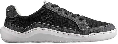VIVOBAREFOOT Gobi II Premium Canvas Barefoot Trainers UK 6 Black