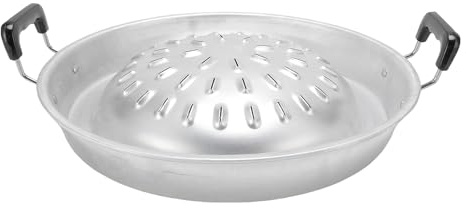 AOWINHIT Versatile griglia per barbecue thailandese antiaderente griglia in alluminio con riscaldamento uniforme, materiale in alluminio, per grandi riunioni di famiglia (35 cm/13,78 pollici colore