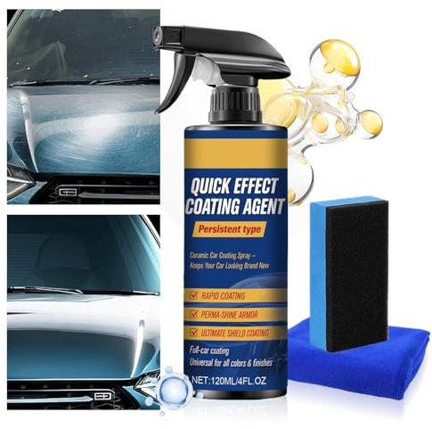 Spray Per Auto 120ml | Lucido Automobilistico Ad Alta Brillantezza Ad Effetto Rapido | Spray Per Rivestimento Ceramico Per Auto | Per I Dettagli, La Lucidatura, La Pulizia, L'agente Liquido Per I