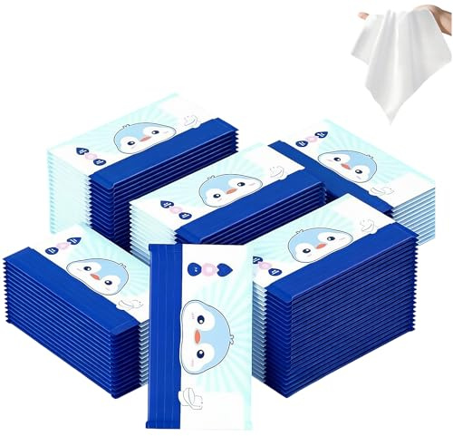 50 Unidades Toallitas Wc,Envueltas Individualmente Papel Higiénico Humedo,Lavables Toallitas Agua,Aptas Para Uso Doméstico,En La Oficina Y Al Aire Libre